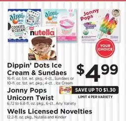 ShopRite Dippin' Dots Ice Cream Sundaes offer