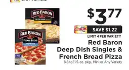 ShopRite Red Baron Deep Dish Singles & French Bread Pizza offer