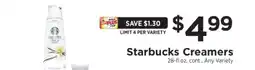 ShopRite Starbucks Creamers offer