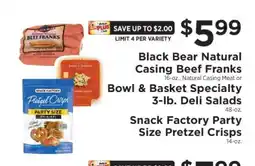 ShopRite Black Bear Natural Casing Beef Franks offer