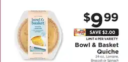 ShopRite Bowl & Basket Quiche offer