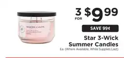 ShopRite Star 3-Wick Summer Candles offer