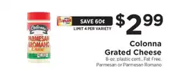 ShopRite Colonna Grated Cheese offer