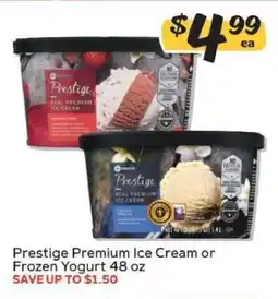Winn Dixie Prestige Premium Ice Cream or Frozen Yogurt offer