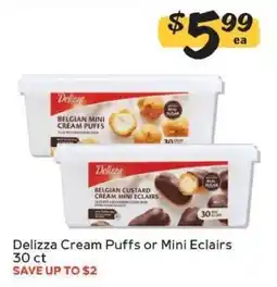 Winn Dixie Delizza Cream Puffs or Mini Eclairs offer