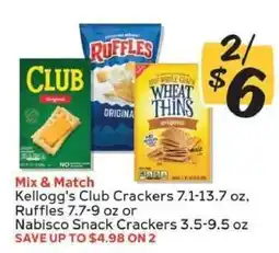 Winn Dixie Kellogg's Club Crackers, Ruffles, Nabisco Snack Crackers offer