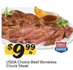 Winn Dixie USDA Choice Beef Boneless Chuck Steak offer