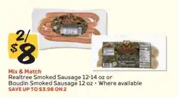 Winn Dixie Realtree Smoked Sausage or Boudin Smoked Sausage offer