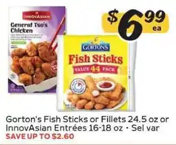 Winn Dixie Gorton's Fish Sticks or Fillets or InnovAsian Entrées offer
