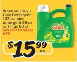 Winn Dixie Gain Detergent offer