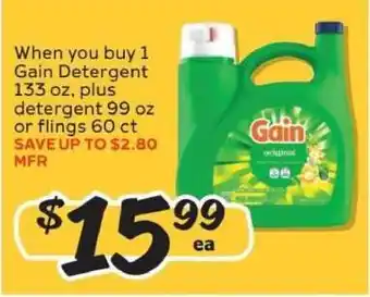 Winn Dixie Gain Detergent offer