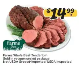Winn Dixie Farms Whole Beef Tenderloin offer
