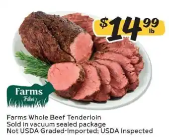 Winn Dixie Farms Whole Beef Tenderloin offer