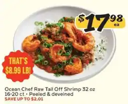 Winn Dixie Ocean Chef Raw Tail Off Shrimp offer
