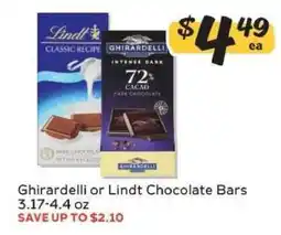 Winn Dixie Ghirardelli or Lindt Chocolate Bars offer