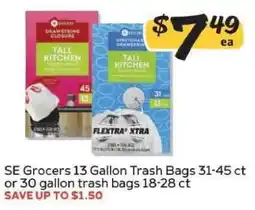 Winn Dixie SE Grocers 13 Gallon Trash Bags offer