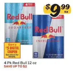Winn Dixie 4 Pk Red Bull 12 oz offer