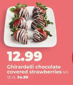 Hy-Vee Ghirardelli chocolate covered strawberries offer