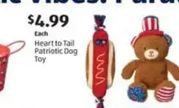 Aldi Heart to Tail Patriotic Dog Toy offer
