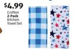 Aldi Crofton 2-Pack Kitchen Towel Set offer