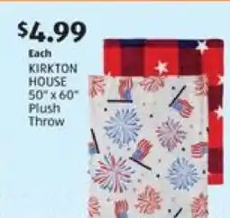 Aldi KIRKTON HOUSE 50 x 60 Plush Throw offer