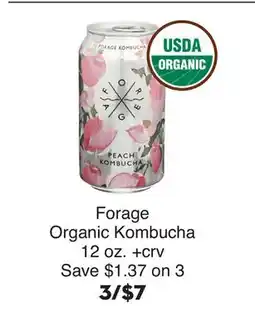 Bristol Farms Forage Organic Kombucha offer