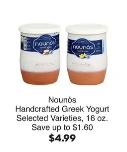 Bristol Farms Nounós Handcrafted Greek Yogurt offer