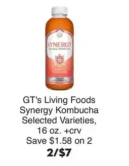 Bristol Farms GT's Living Foods Synergy Kombucha offer