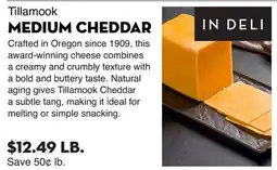 Bristol Farms Tillamook MEDIUM CHEDDAR offer
