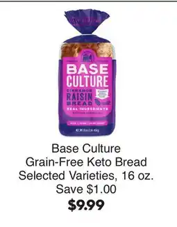 Bristol Farms Base Culture Grain-Free Keto Bread offer