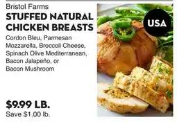 Bristol Farms Bristol Farms STUFFED NATURAL CHICKEN BREASTS offer