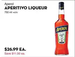 Bristol Farms Aperol APERITIVO LIQUEUR offer