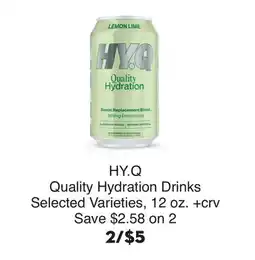 Bristol Farms HY.Q Quality Hydration Drinks offer