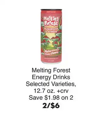 Bristol Farms Melting Forest Energy Drinks offer