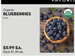 Bristol Farms Organic BLUEBERRIES offer