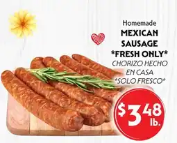 La Chiquita Food Market Homemade MEXICAN SAUSAGE offer