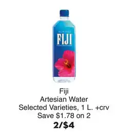 Bristol Farms Fiji Artesian Water offer