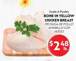 La Chiquita Food Market PECHUGA DE POLLO AMARILLO CON HUESO offer