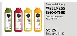 Bristol Farms Pressed Juicery WELLNESS SMOOTHIE offer
