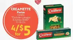 La Chiquita Food Market CREAMETTE Pastas offer