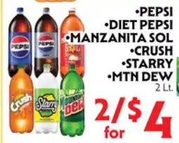 La Chiquita Food Market •PEPSI •DIET PEPSI •MANZANITA SOL •CRUSH •STARRY •MTN DEW offer