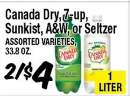 Western Beef Canada Dry, 7-up, Sunkist, A&W, or Seltzer offer