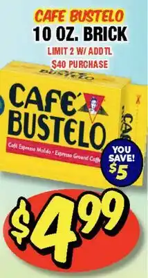 Western Beef CAFE BUSTEO 10 OZ. BRICK offer