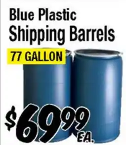 Western Beef Blue Plastic Shipping Barrels offer