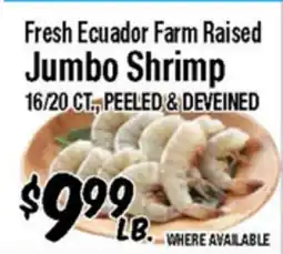 Western Beef Fresh Ecuador Farm Raised Jumbo Shrimp offer