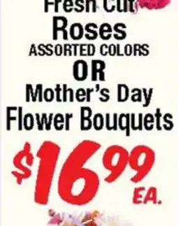 Western Beef Fresh Cut Roses ASSORTED COLORS OR Mother's Day Flower Bouquets offer
