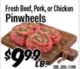 Western Beef Fresh Beef, Pork, or Chicken Pinwheels offer