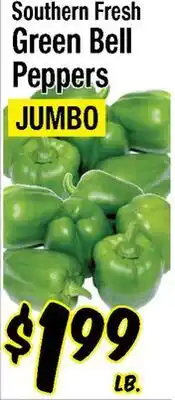 Western Beef Southern Fresh Green Bell Peppers JUMBO offer