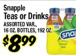 Western Beef Snapple Teas or Drinks offer