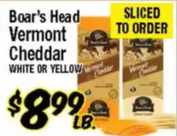 Western Beef Boar's Head Vermont Cheddar offer